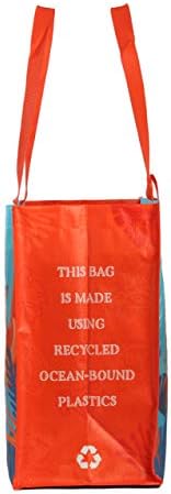 Earthwise Reusable Grocery Bags – Foldable & Water‑Resistant OceanWise® Shopping Bags, Gift Totes, Durable Multi‑Use Eco Bags (5 Pack)