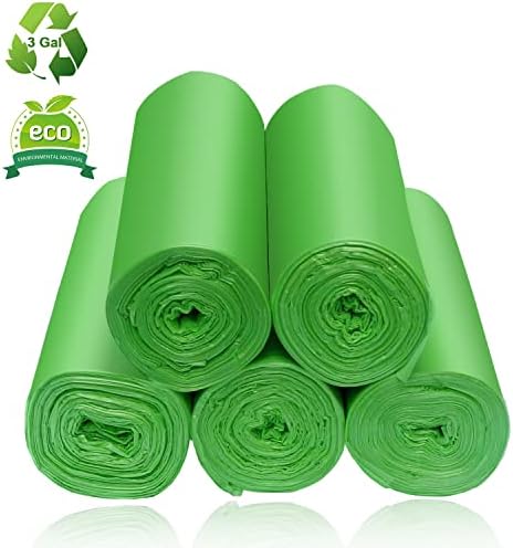 Compostable 3 Gallon Trash Bags, 100 Count