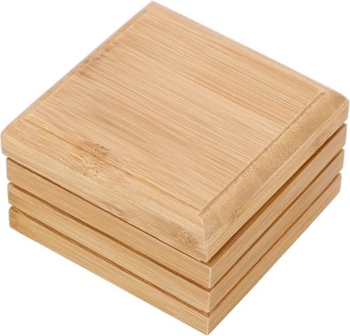 1/2Pcs Bamboo Soap Dish with Lid - Natural Wood Bar Tray Holder Storage Rack Container, Self Draining Soap Tray for Bathroom, Extend Soaps Life and Keep Dry (1Pcs)