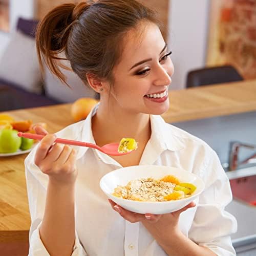 Reusable Utensils Set with Case, 4 Sets Plastic Spoons and Forks Set