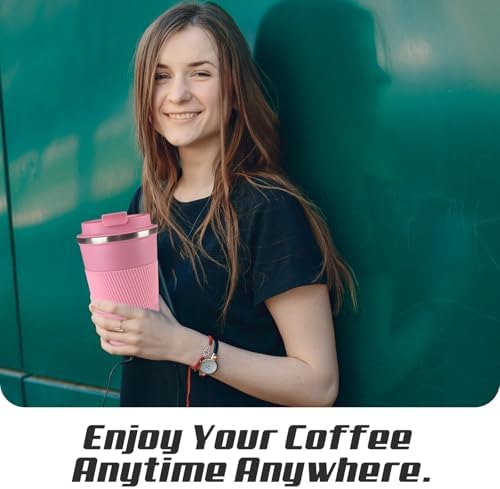 Vacuum Insulated Stainless Steel Travel Coffee Mug,Leak Proof Cup with Lid