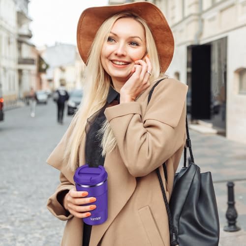 KETIEE Travel Coffee Mug 12oz: Insulated Coffee Cup with Leakproof Lid