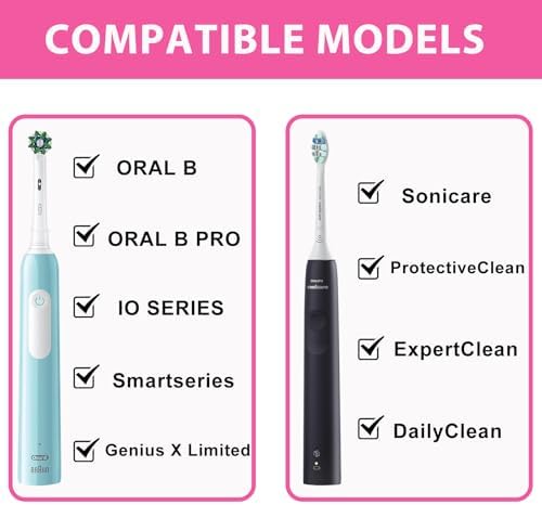 Toothbrush Travel Case for Oral B/Oral-B Pro 1000 1500 5000 7000 & Philips Sonicare 4100 1100 5300 5100 6100/iO Electric Toothbrush, Hard Protective Storage Bag (Pink case with toothbrush cap)