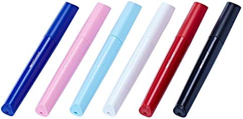 Portable Travel Toothbrush Case, Plastic Container Toothbrush Holder Brushes Box Breathable Design with Air Hole More Hygienic Toothbrush Tube for Home Daily Business Office (Red)