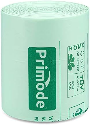 Compostable Bags, 8 Gallon (30L) Food Scraps Yard Waste Bags, 100 Count, Extra Thick 0.85 Mil. ASTM D6400 Compost Bags Small Kitchen Trash Bags, Certified by BPI & TÜV AUSTRIA