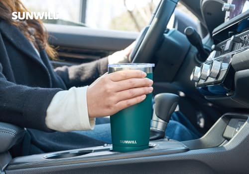 SUNWILL Coffee Tumbler, 20 oz Insulated Travel Mug Stainless Steel