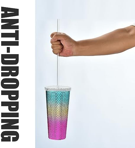ALINK 10.5 inch Tritan Hard Plastic Clear Straws, Long Reusable Clear Replacement Tumbler Drinking Straws for 16 oz 20 oz 30 oz Stanley, YETI, Starbucks, Mason Jars, Set of 10 with Brush