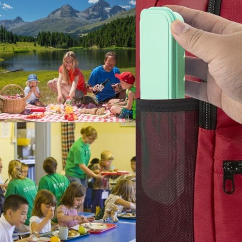 4 Sets Reusable Utensils Set with Case,Camping Cutlery Set Travel Silverware Set with Case Lunch Utensils Set for Work,Utensil Sets for Lunch Picnic Daily Use Outdoor (Lightgreen)