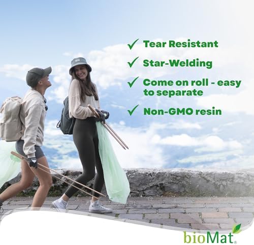 bioMat 64 Gallon Compostable Food Scrap Bags, 10 Count