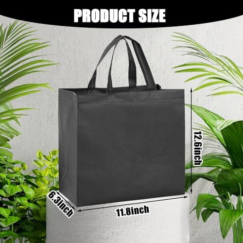 50pcs Reusable Grocery Bags with Handles Non Woven Shopping Tote Bags Bulk