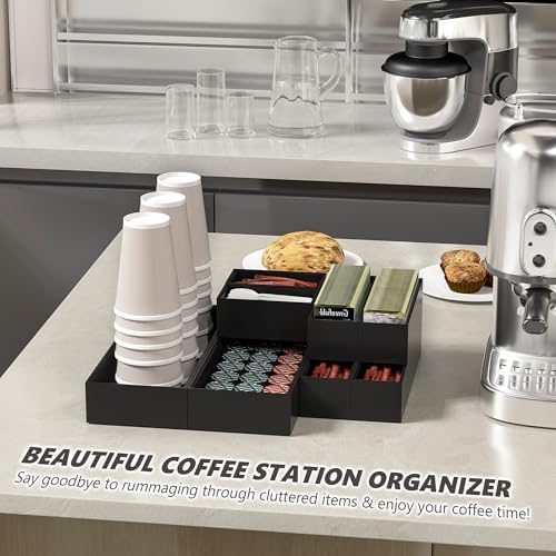 Bamboo Kitchen Drawer Organizer, 2-Pack, 17" x 6" x 2.5", Black