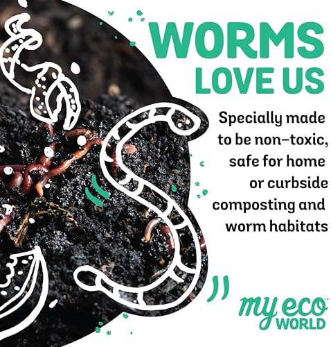 MyEcoWorld® Compostable Kitchen Waste Bags - 25 Count - 100% Certified Compostable - 3 Gallon - Super Strong - Leak Proof - Unscented - Easy to Open