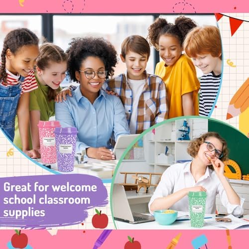 Whaline 12Pcs Teacher Appreciation Gifts Composition Notebook Coffee Cups