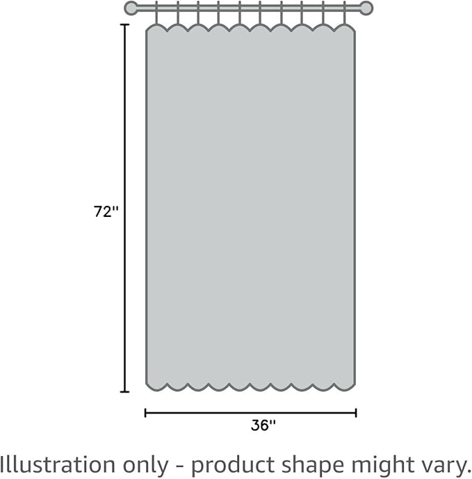 Gibelle Small Stall Shower Curtain 36 x 72, Narrow Half Waffle Weave Textured Fabric Shower Curtain for Bathroom, Water Repellent, Machine Washable, Lavender