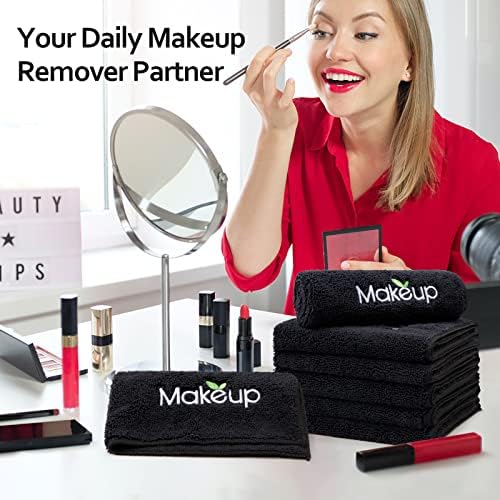 Orighty Microfiber Makeup Remover Cloths, 13 x 13 Inch, 6 Pack