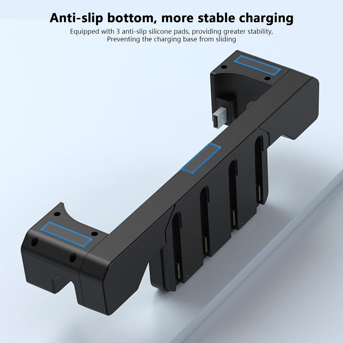 Quadruple Function Charging Stand with Double Controller Game Card Organizers Overheating Protective Technology for SW2 Organizers Storage