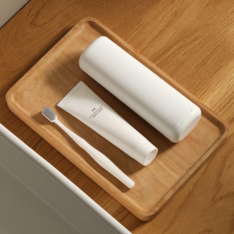 Travel Toothbrush Case Kit: Eco-Friendly, Portable, and Versatile Oral Care Companion, White