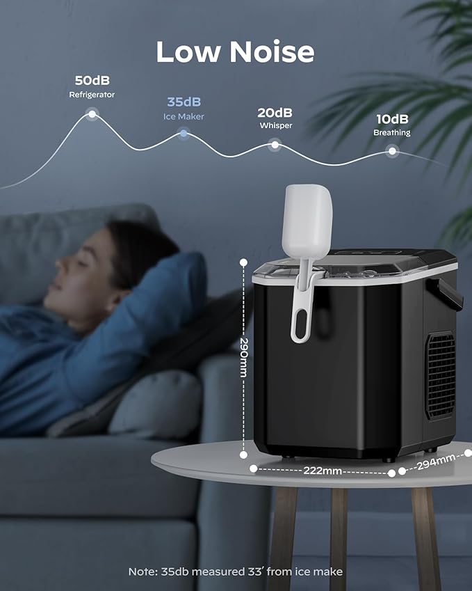 Silonn Ice Maker Countertop, Portable Ice Machine