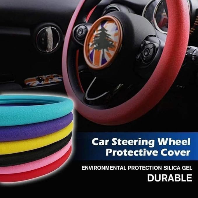 Cooling Steering Wheel Cover, Car Steering Wheel Cover, Anti-Slip Car Steering Wheel Protective Cover, Fit 12.6-16 Inch, for Car SUV Truck Van, for Women & Men (Purple)