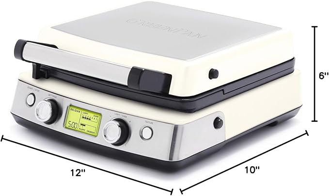 GreenPan Elite 4-Square Belgian & Classic Waffle Maker, Healthy Ceramic