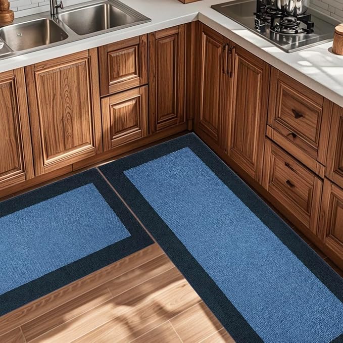 DOMUSTEX Machine Washable Kitchen Rug 32" x 70", Non Slip Indoor Door Rug, Absorbent Entrance Runner Rug for Bedroom, Hallway, Bathroom, Floor (Roll Packing)