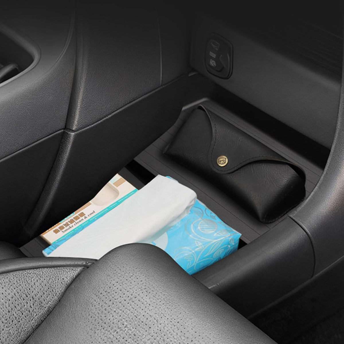 Low Center Console Organizer Compatible with 2026 Hyundai Palisade Calligraphy/Limited/XRT Pro/SEL Accessories Armrest Console Organizer Armrest 2026 Palisade Lower Storage Tray (Fit for 7-Seat)