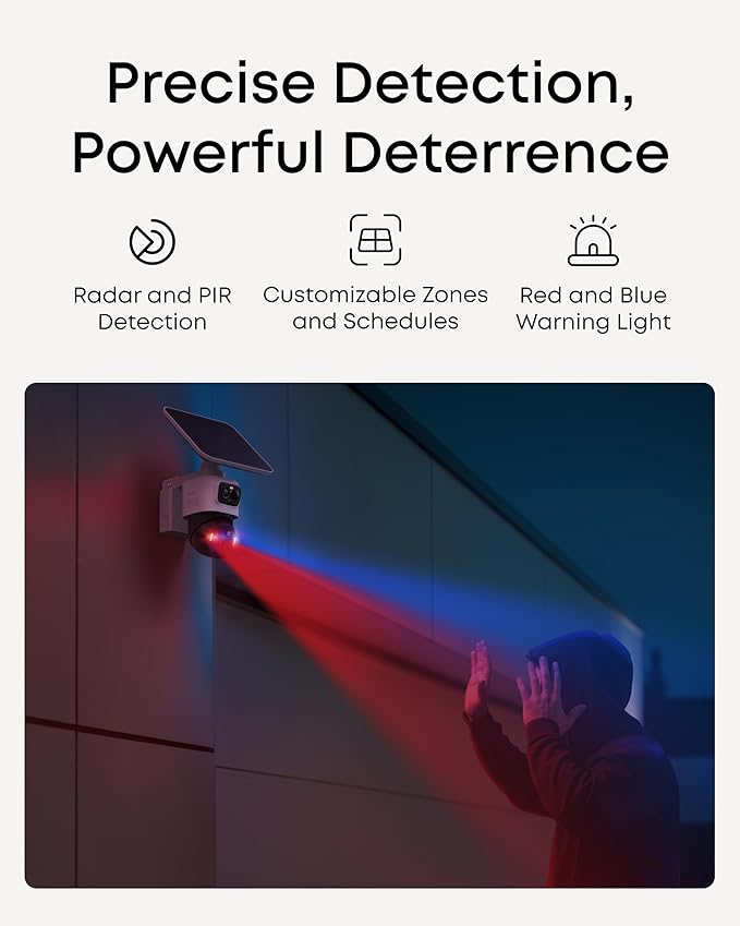 eufy Security eufyCam S4, 4K Solar Camera Wireless Outdoor, Triple Lens