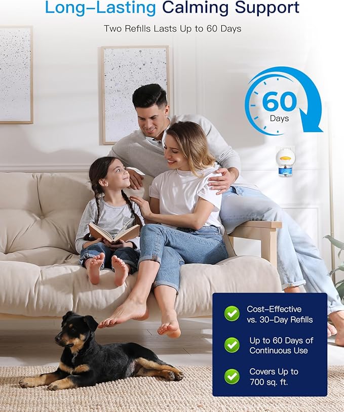 Dog Calming Pheromone Diffuser Kit – Plug-in Anxiety & Stress Relief