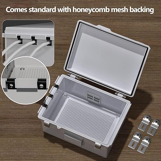 Electrical Junction Box, Ventilated Design, Cable Grommets, Indoor/Outdoor Use
