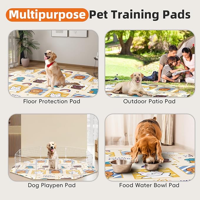 PJYuCien Washable Pee Pads for Dogs 1 Pack, 67" x 26" Octagonal Non-Slip and Leak-Proof Pee Mat, Puppy Training Pads for Whelping, Playpen, Crate, Bed (24/30/36/42'' 8 Panels Pen)
