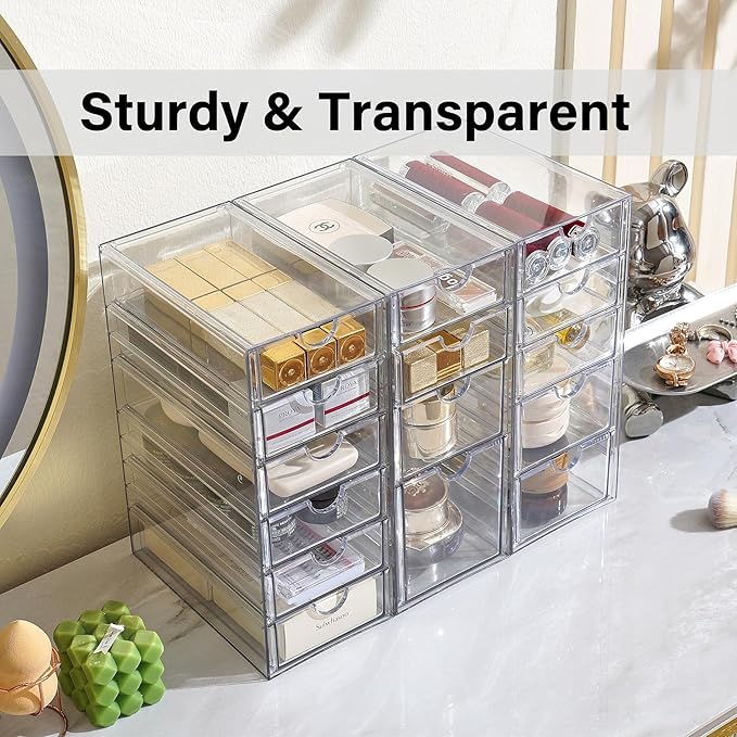 Prsildan Acrylic Drawer Organizer