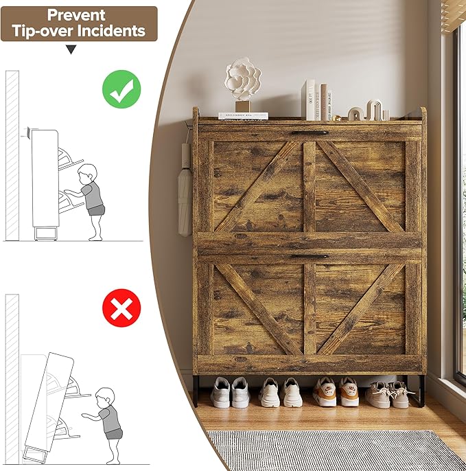 EOYUTLLY Shoe Cabinet for Entryway