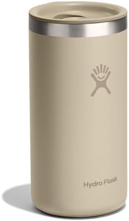 Hydro Flask Travel Coffee Cup – Insulated Stainless Steel, Non-Spill, Leak Proof To-Go Tumbler 16 Oz Oat Tan
