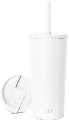 Simple Modern Iced Coffee Tumbler, Insulated | 20oz | White