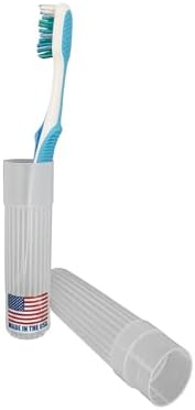 American Comb Toothbrush Holder - White, Made in USA, with Ventilation Holes, for Toothbrush Covers, Toothbrush Holder, Toothbrush Soft, Durable Design, Hygienic Bathroom Accessory