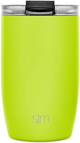 Simple Modern Travel Coffee Mug Tumbler with Flip Lid | Reusable Insulated Stainless Steel Cold Brew Iced Coffee Cup Thermos | Gifts for Women Men Him Her | Voyager Collection | 12oz | Green Apple