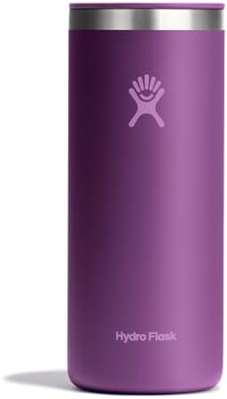 Hydro Flask Travel Coffee Cup – Insulated Stainless Steel, Non-Spill, Leak Resistant to-Go Tumbler 20 Oz Beachplum Purple