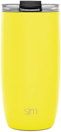 Simple Modern Travel Coffee Mug Tumbler with Flip Lid | Reusable Insulated Stainless Steel Cold Brew Iced Coffee Cup Thermos | Gifts for Women Men Him Her | Voyager Collection | 16oz | Canary