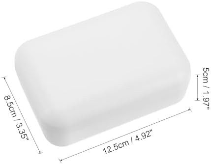 uxcell Wooden Soap Holder, Self-Draining Soap Box with Lid Wooden Soap Bar Tray for Shower Bathroom Kitchen, White