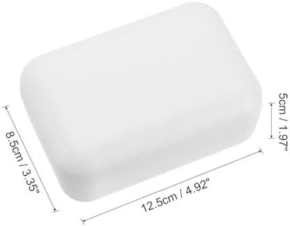 uxcell Wooden Soap Holder, Self-Draining Soap Box with Lid Wooden Soap Bar Tray for Shower Bathroom Kitchen, White