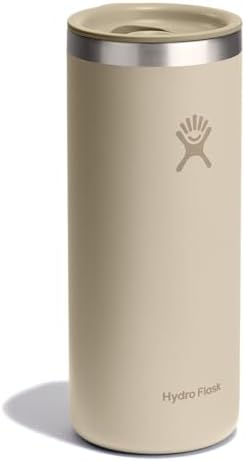 Hydro Flask Travel Coffee Cup – Insulated Stainless Steel, Non-Spill, Leak Proof To-Go Tumbler 20 Oz Oat Tan