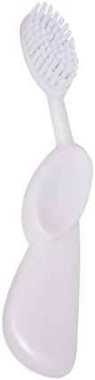 RADIUS Toothbrush Original Big Brush, BPA Free ADA Accepted - Left Hand - White Brush with White Case (Pack of 2)