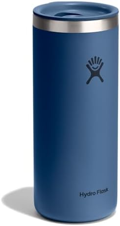 Hydro Flask Travel Coffee Cup – Insulated Stainless Steel, Non-Spill, Leak Proof To-Go Tumbler 20 Oz Harbor Blue