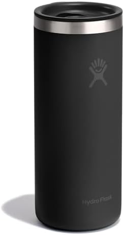 Hydro Flask Travel Coffee Cup – Insulated Stainless Steel, Non-Spill, Leak Resistant to-Go Tumbler 20 Oz Black