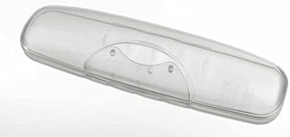 RADIUS Toothbrush, Original Big Brush & Case, Right Handed, Clear Brush with Clear Case, BPA Free ADA Accepted