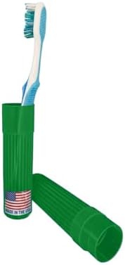 American Comb Toothbrush Holder (Green) - Made in USA, with Ventilation Holes, for Toothbrush Covers, Toothbrush Holder, Toothbrush Soft, Durable Design, Hygienic Bathroom Accessory