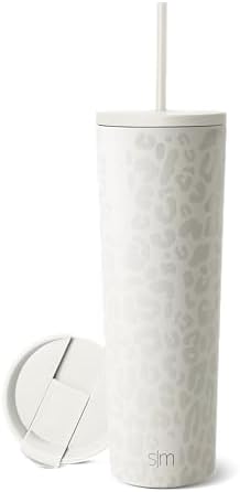 Simple Modern Iced Coffee Tumbler, Insulated | 28oz | Leopard