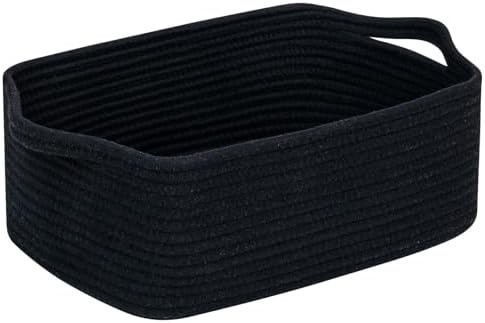 CubesLand Cute and Durable Small Cotton Rope Basket for Organizing