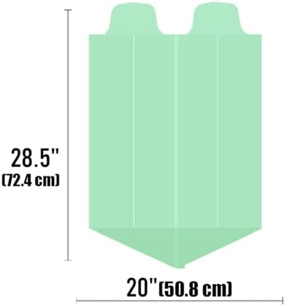 BEIDOU-PAC 4-6 Gallon Flap Tie Compostable Trash Bags, 304 Count, Compost Bags Kitchen Trash Bags, Sturdy Garbage Bags Food Scrap Waste Bags, ASTM D6400, US BPI Certified