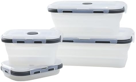 Collapsible Silicone Container Set 4 pc